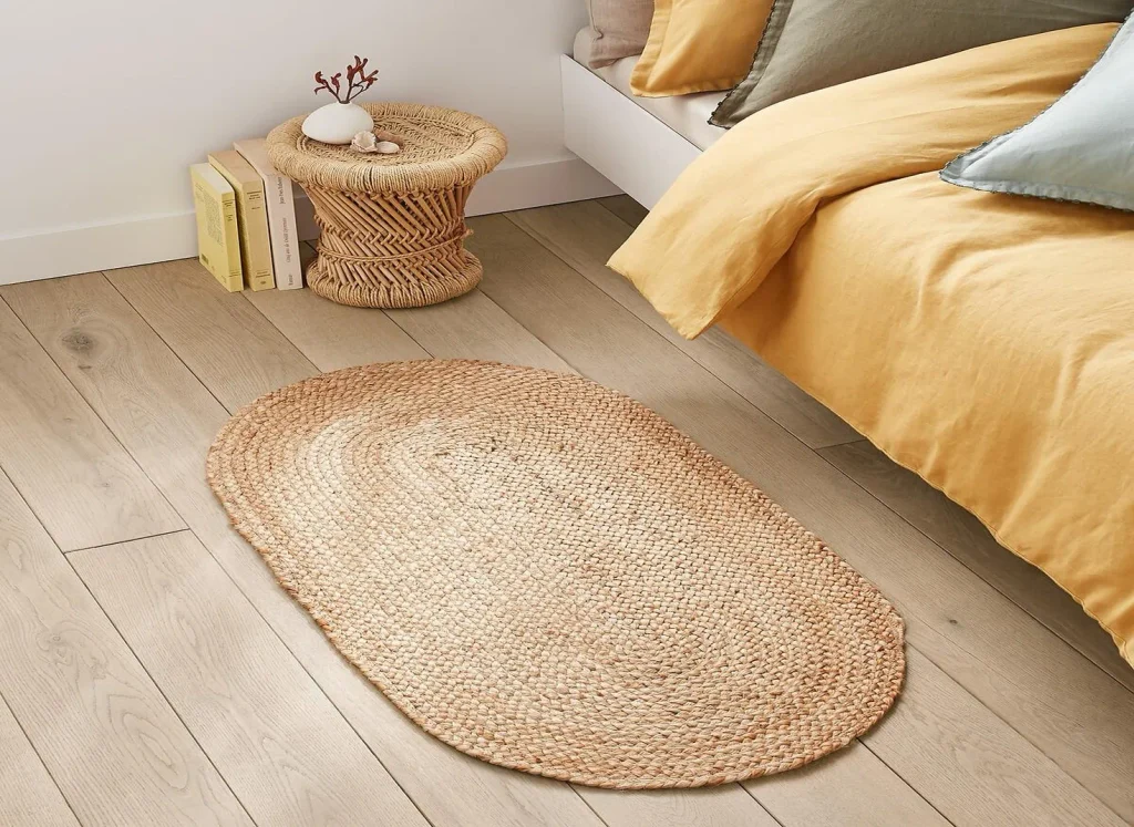 Round and small bedroom carpets in various styles and colors for cozy bedroom decor.